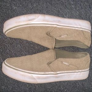 vans asher olive green